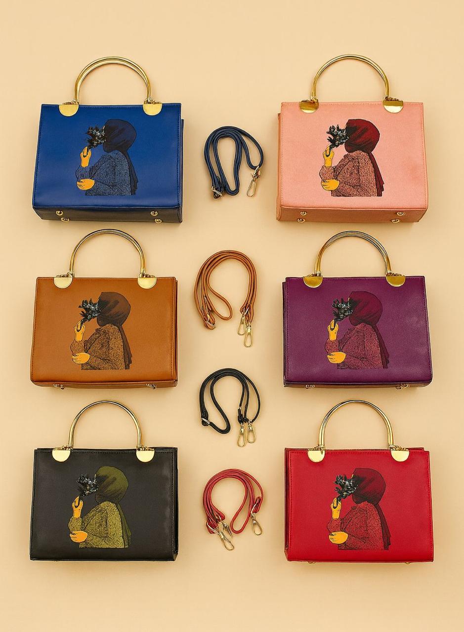 💖 New Metal handle PRINTED Handbags & crossbody bag For Womens💖